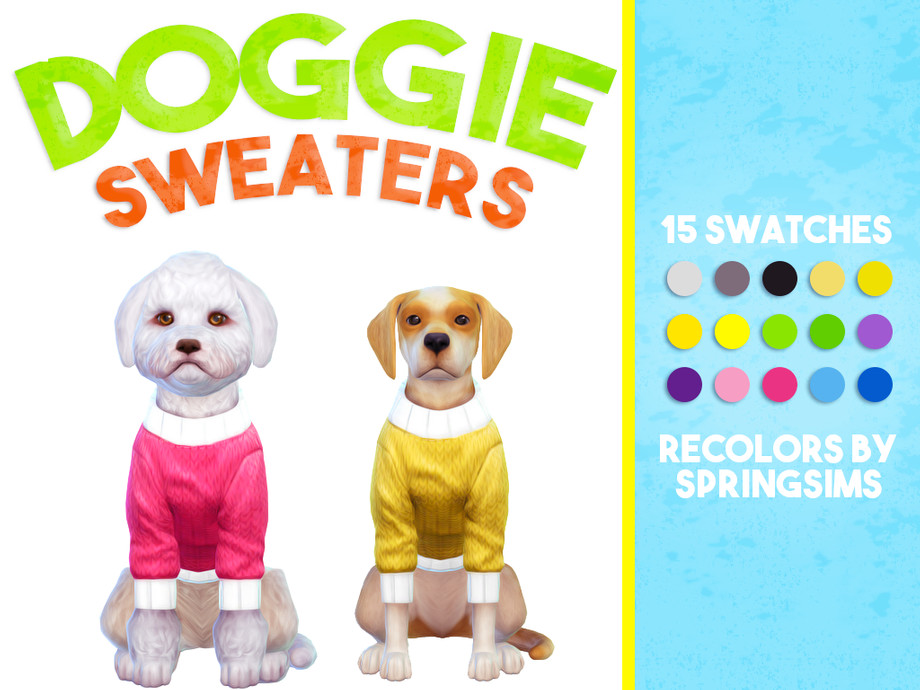 25+ Best SIMS 4 Pets CC Pack for Gamers in 2025 6 Doggie Sweaters