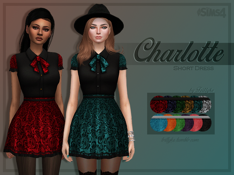 60+ Ultimate SIMS 4 Clothes CC Pack For Gamers in 2025 34 CHARLOTTE SHORT DRESS BY TRILLYKE