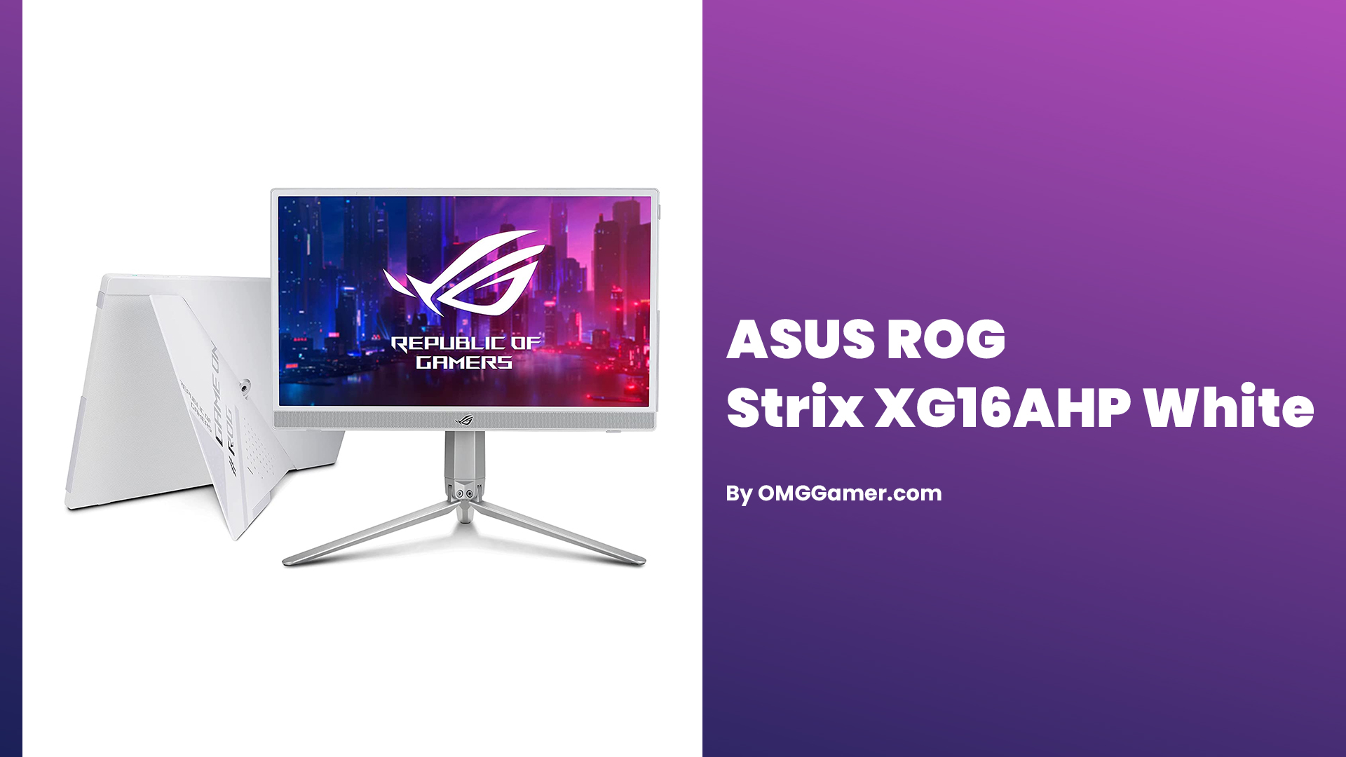 ASUS ROG Strix XG16AHP 144 Hz White Monitor ASUS ROG Strix XG16AHP 144 Hz White Monitor