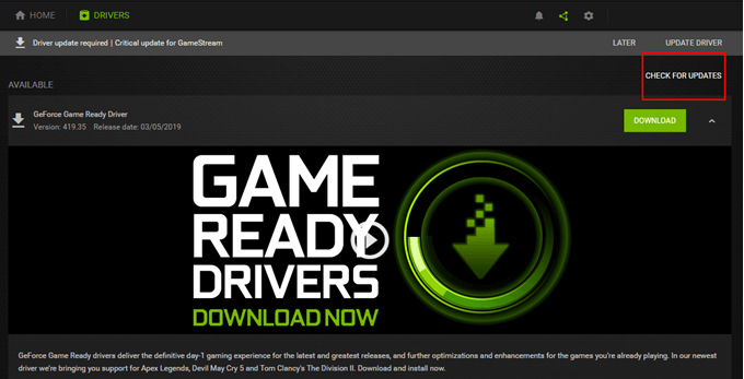 Check Nvidia Update Online Check Nvidia Update Online
