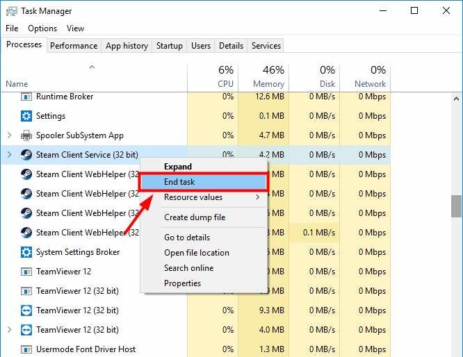 Close all Running Steam Tasks Close all Running Steam Tasks
