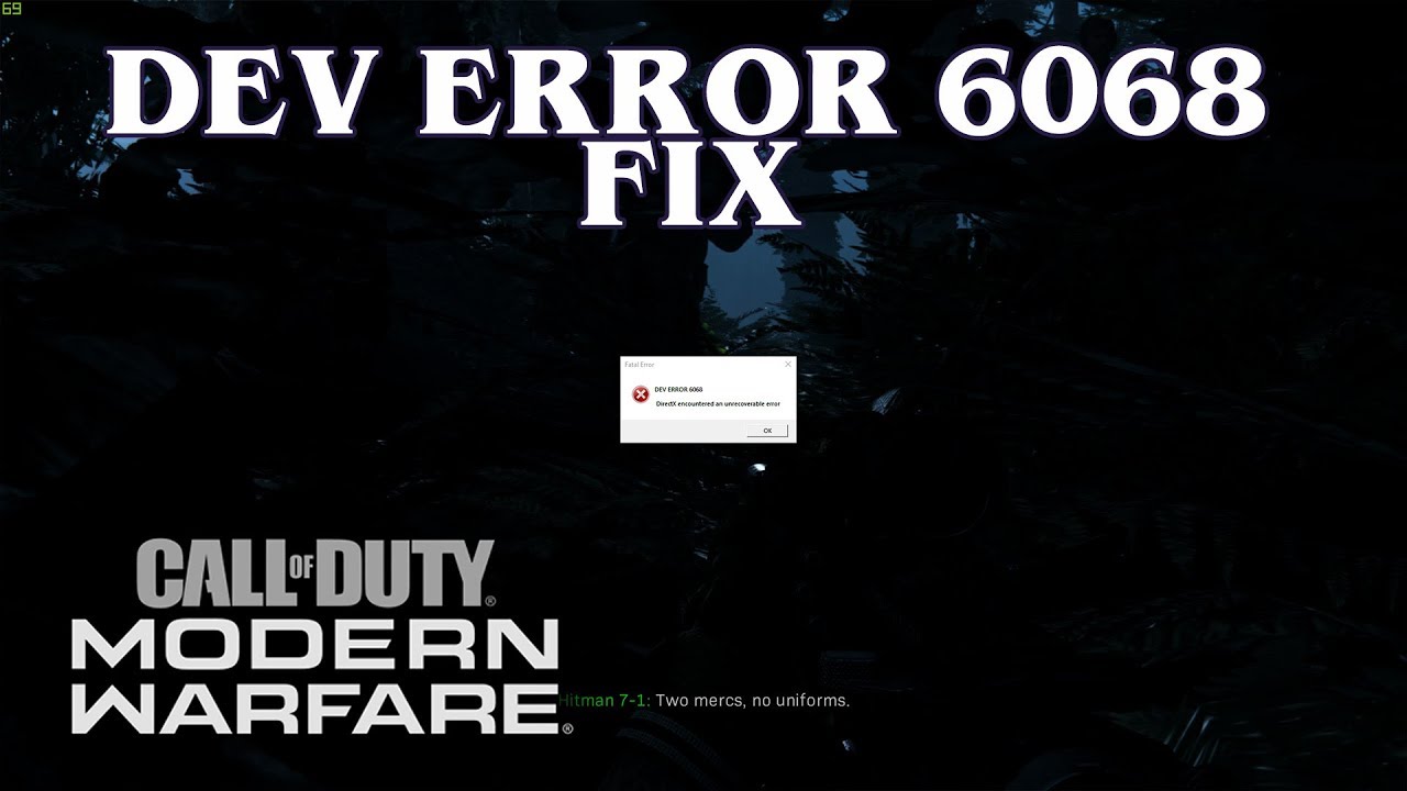 Dev Error 6068 Code Dev Error 6068 Code