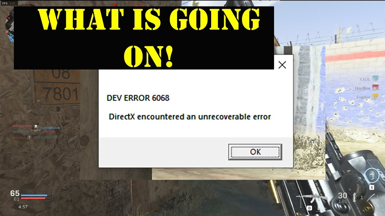Dev Error 6068 Code Direct X Dev Error 6068 Code Direct X