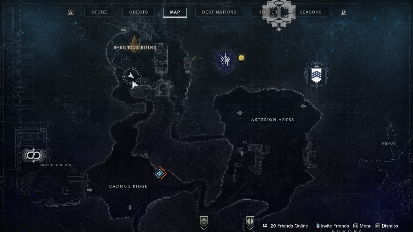 Europa XUR Location Europa XUR Location