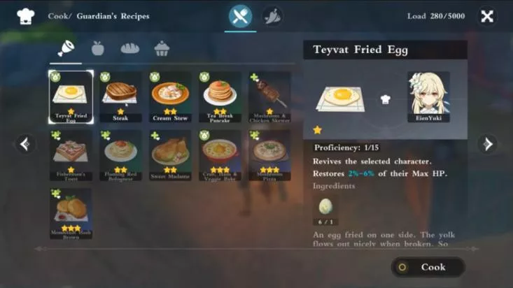 Genshin Impact Cooking Guide recipes Genshin Impact Cooking Guide recipes
