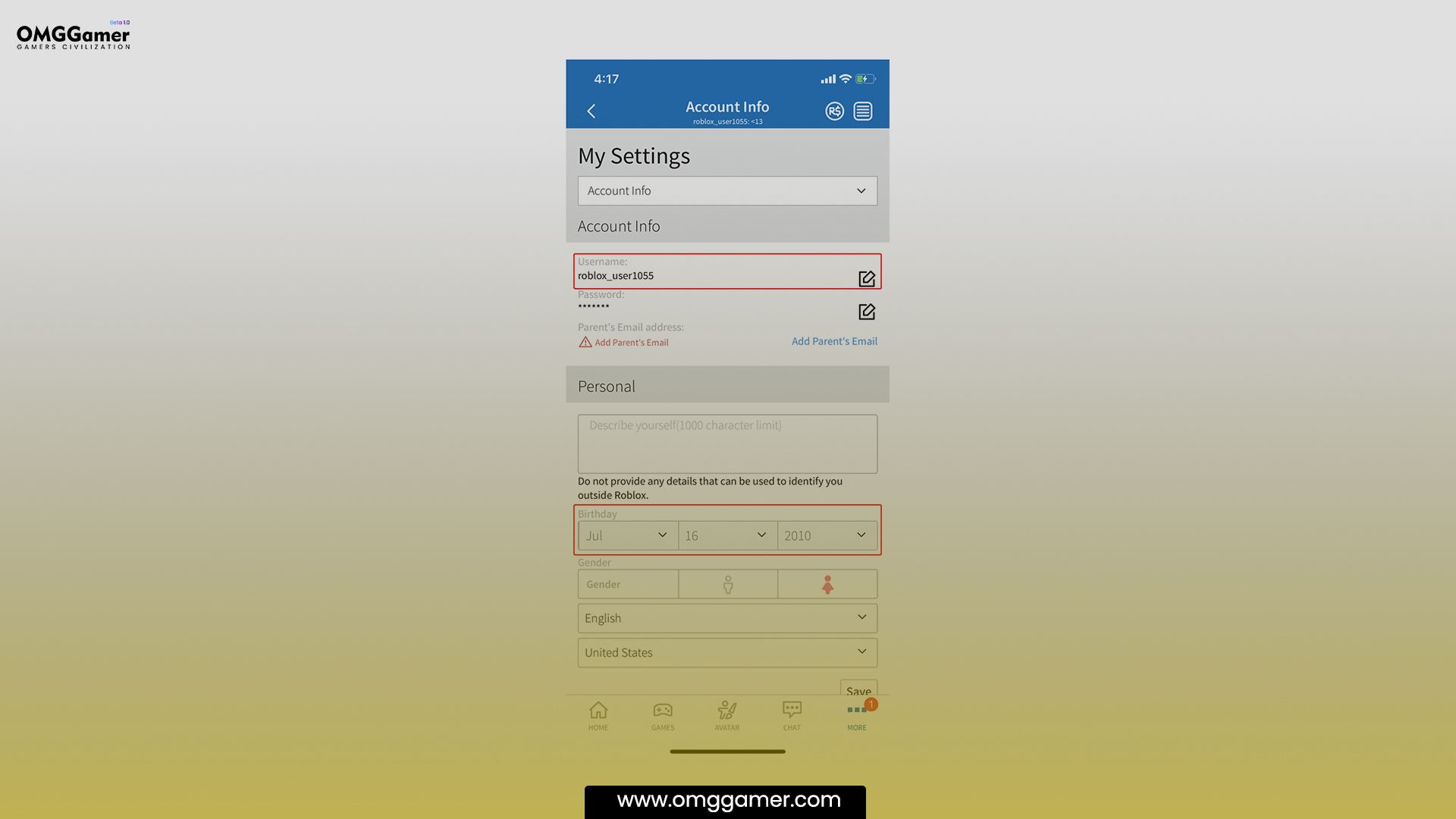 Go To Account Info Go To Account Info