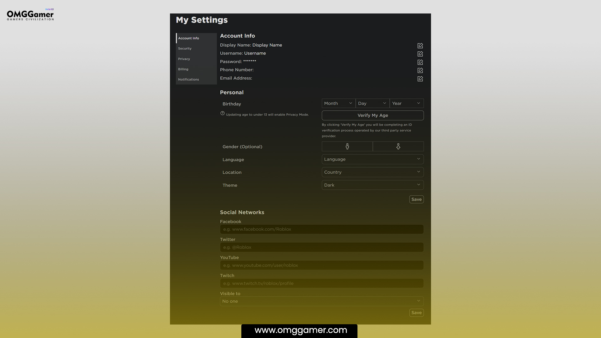 Go To Account Settings Go To Account Settings
