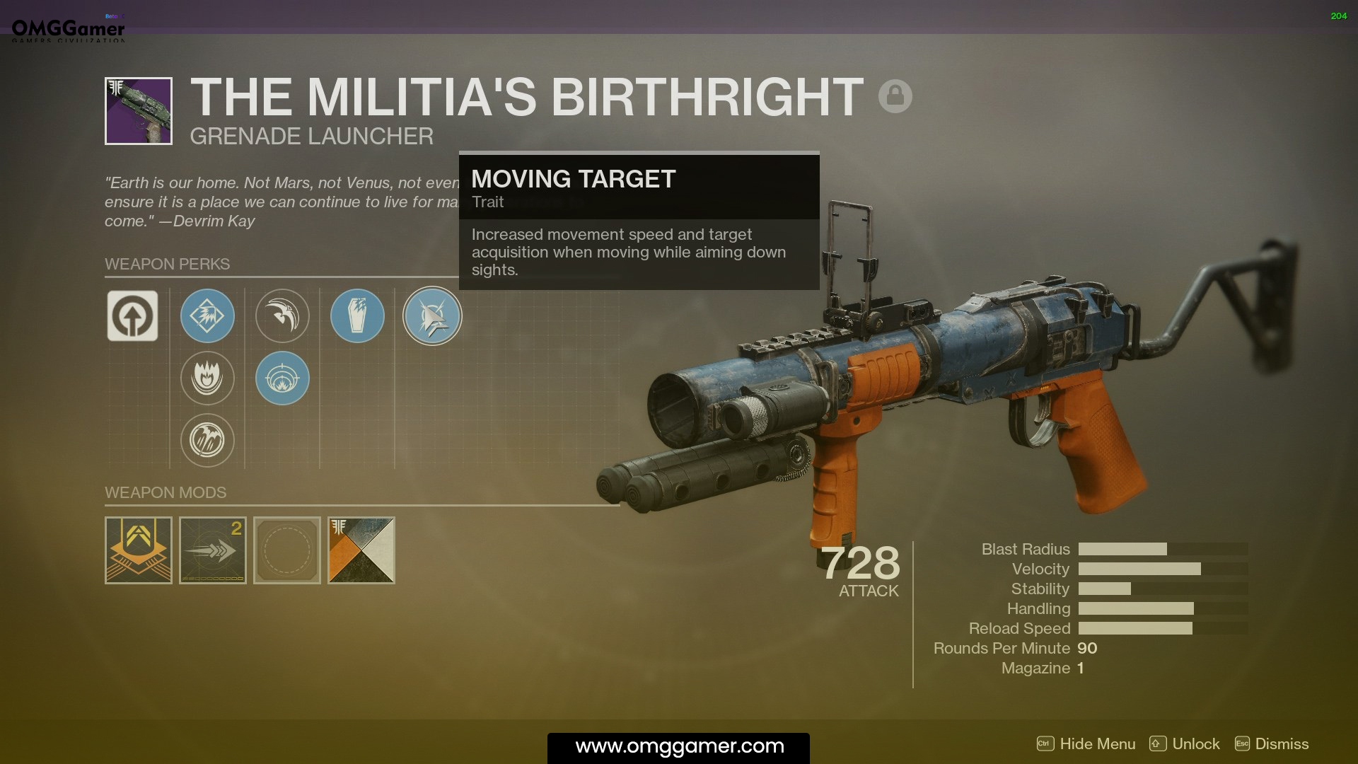 God Roll Militia's Birthright PvE God Roll Militia's Birthright PvE