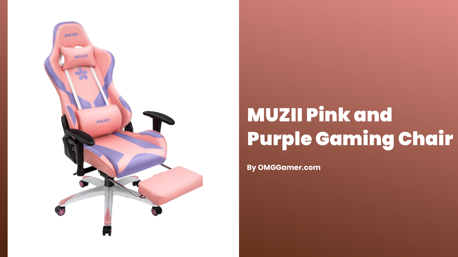 MUZII Pink and Purple Gaming Chair MUZII Pink and Purple Gaming Chair
