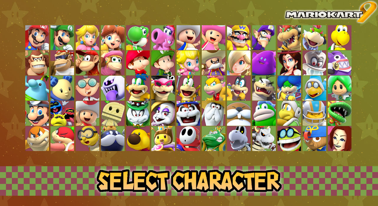 Mario Kart 9 Characters Mario Kart 9 Characters