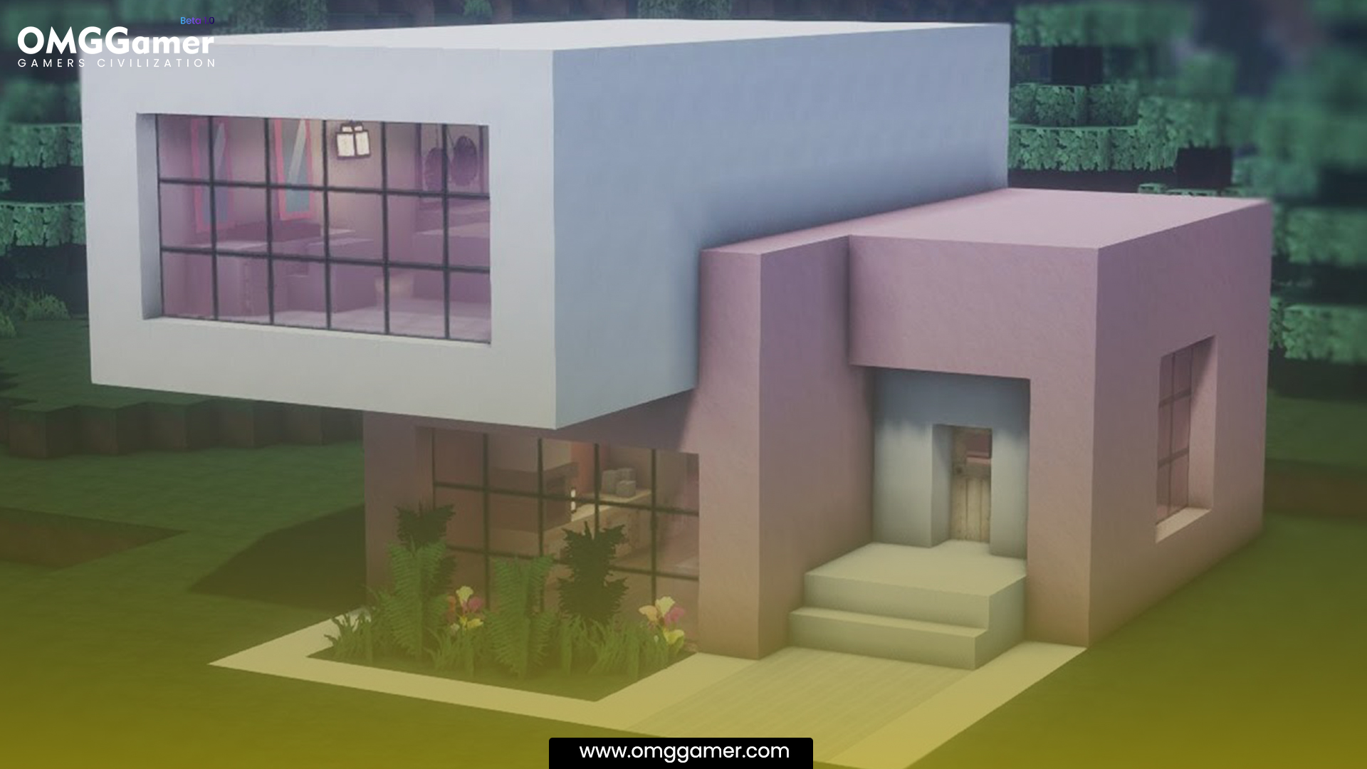 Minecraft Pink Modern House Minecraft Pink Modern House