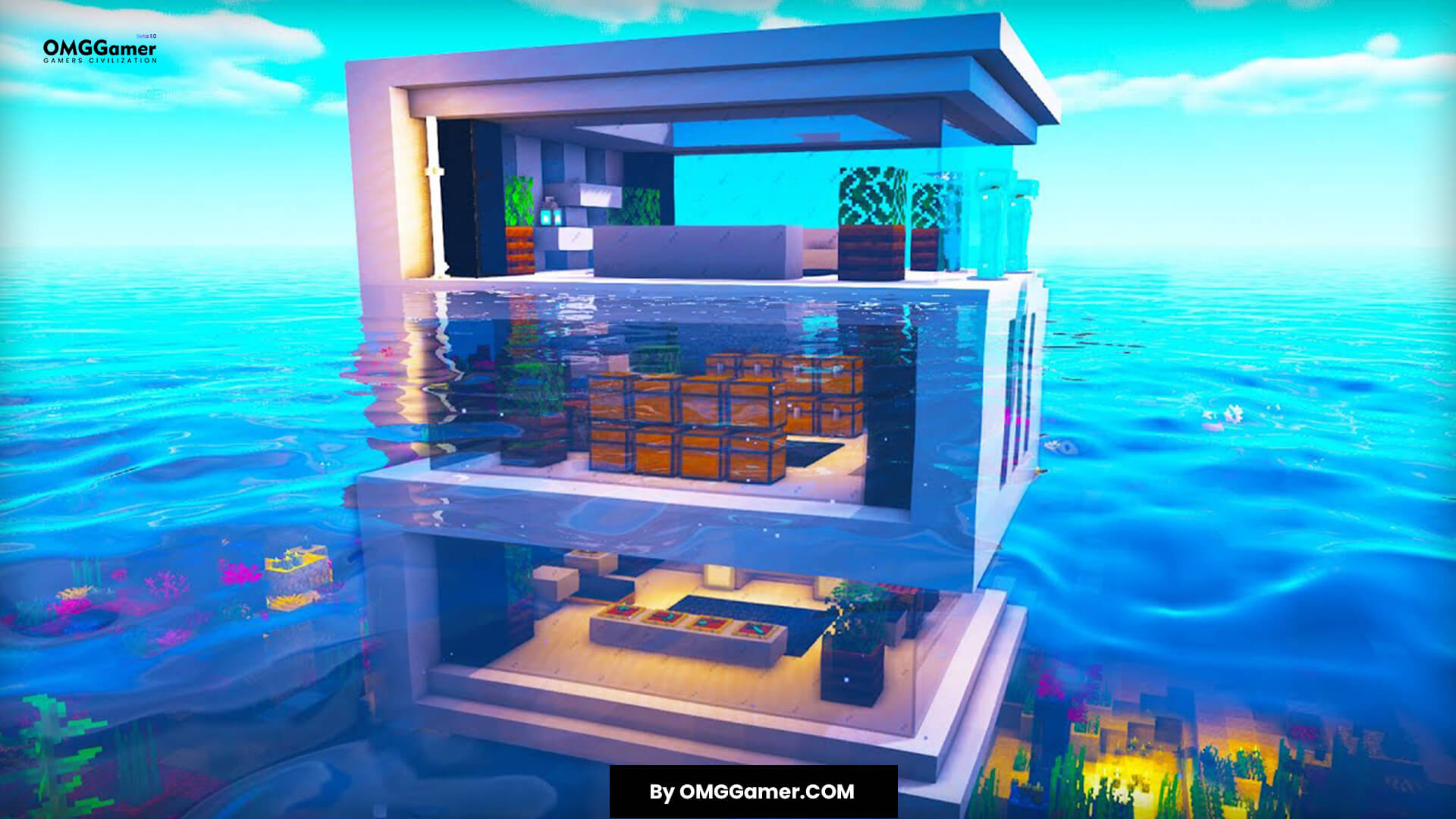 Minecraft Underwater Modern House Minecraft Underwater Modern House
