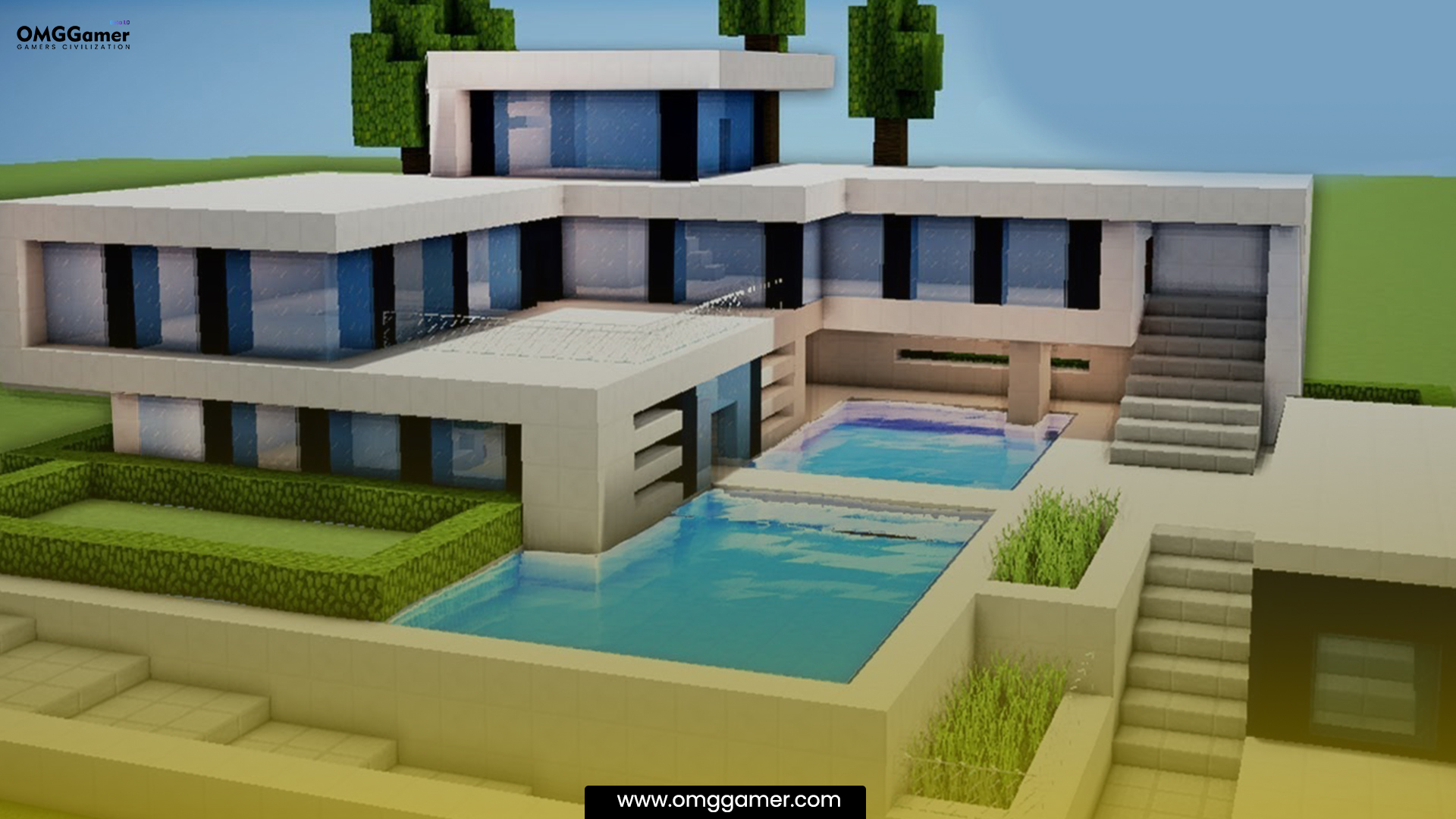 Minecraft white modern mansion Minecraft white modern mansion