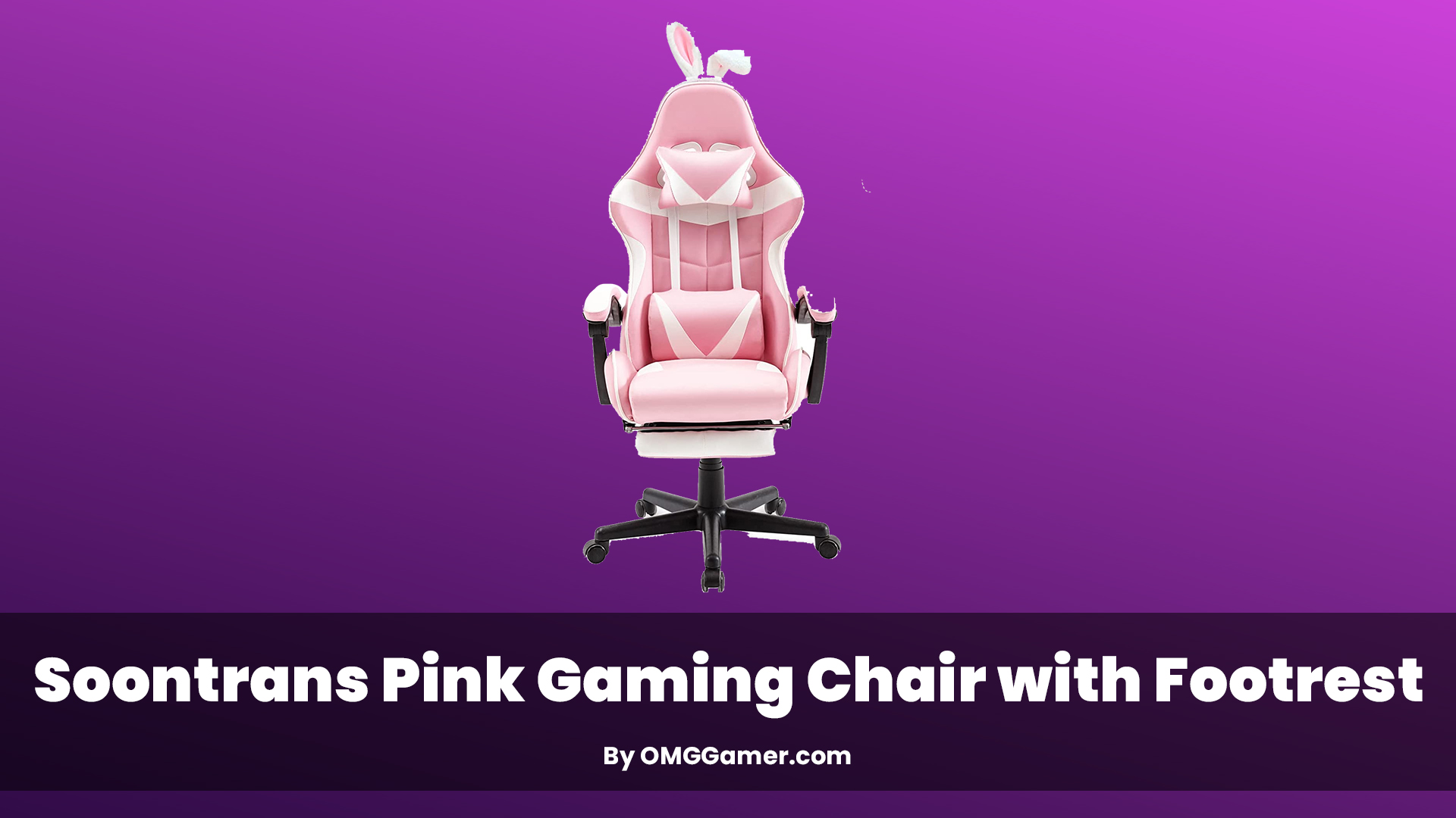 Soontrans Pink Gaming Chair with Footrest Soontrans Pink Gaming Chair with Footrest