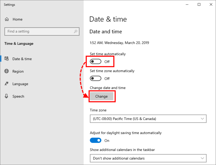 Update System’s Date and Time Settings Update System’s Date and Time Settings