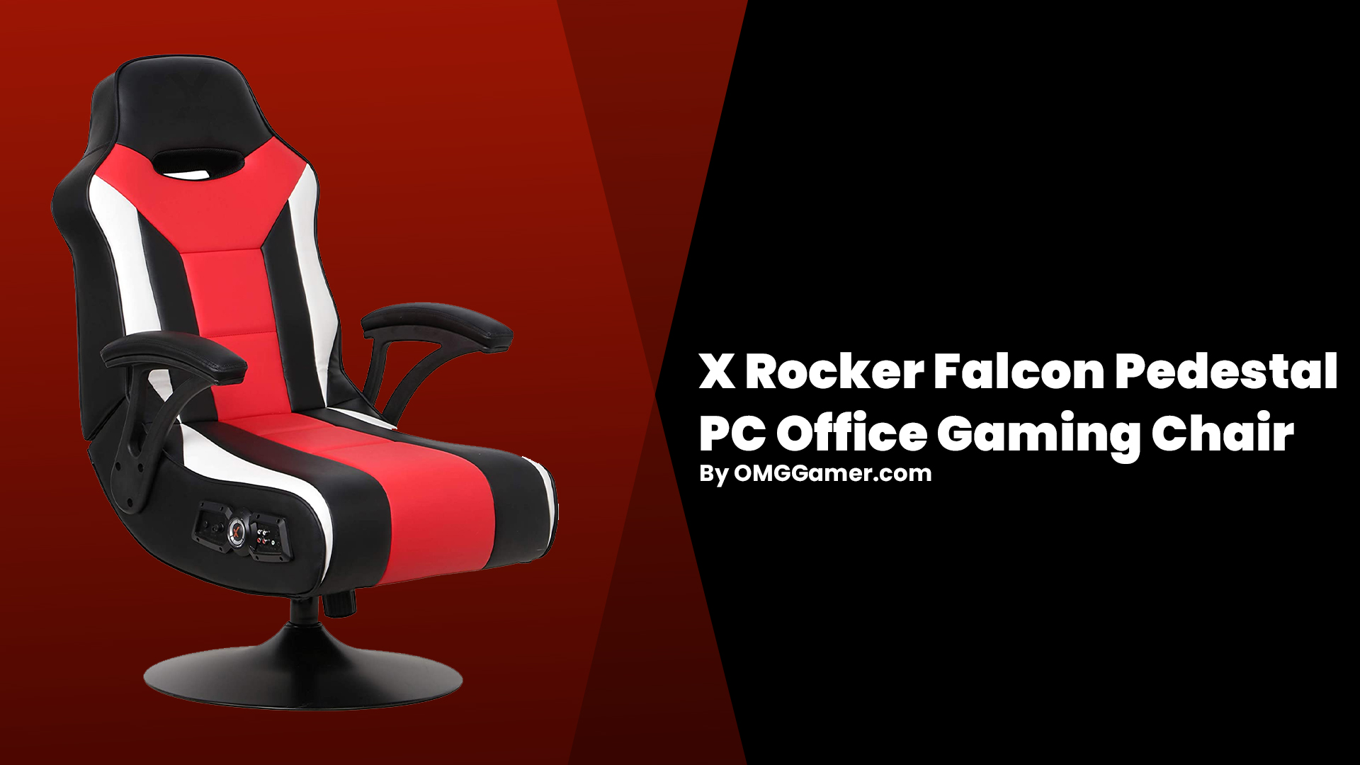 X Rocker Falcon Pedestal PC Office: Red and Black Gaming Chair X Rocker Falcon Pedestal PC Office: Red and Black Gaming Chair